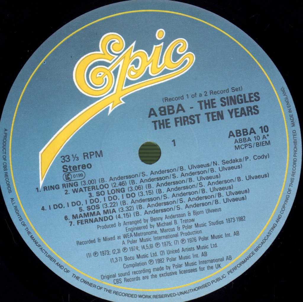 ABBA - Singles - Double Lp