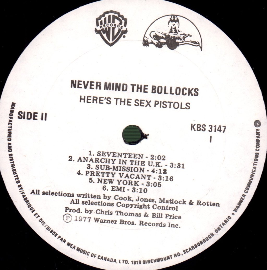Sex Pistols - Never Mind The Bollocks - Lp