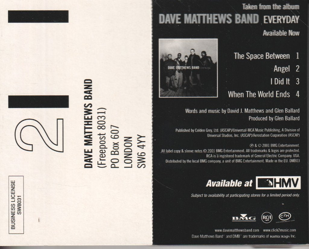 Dave Matthews Band - Everyday - Cassette