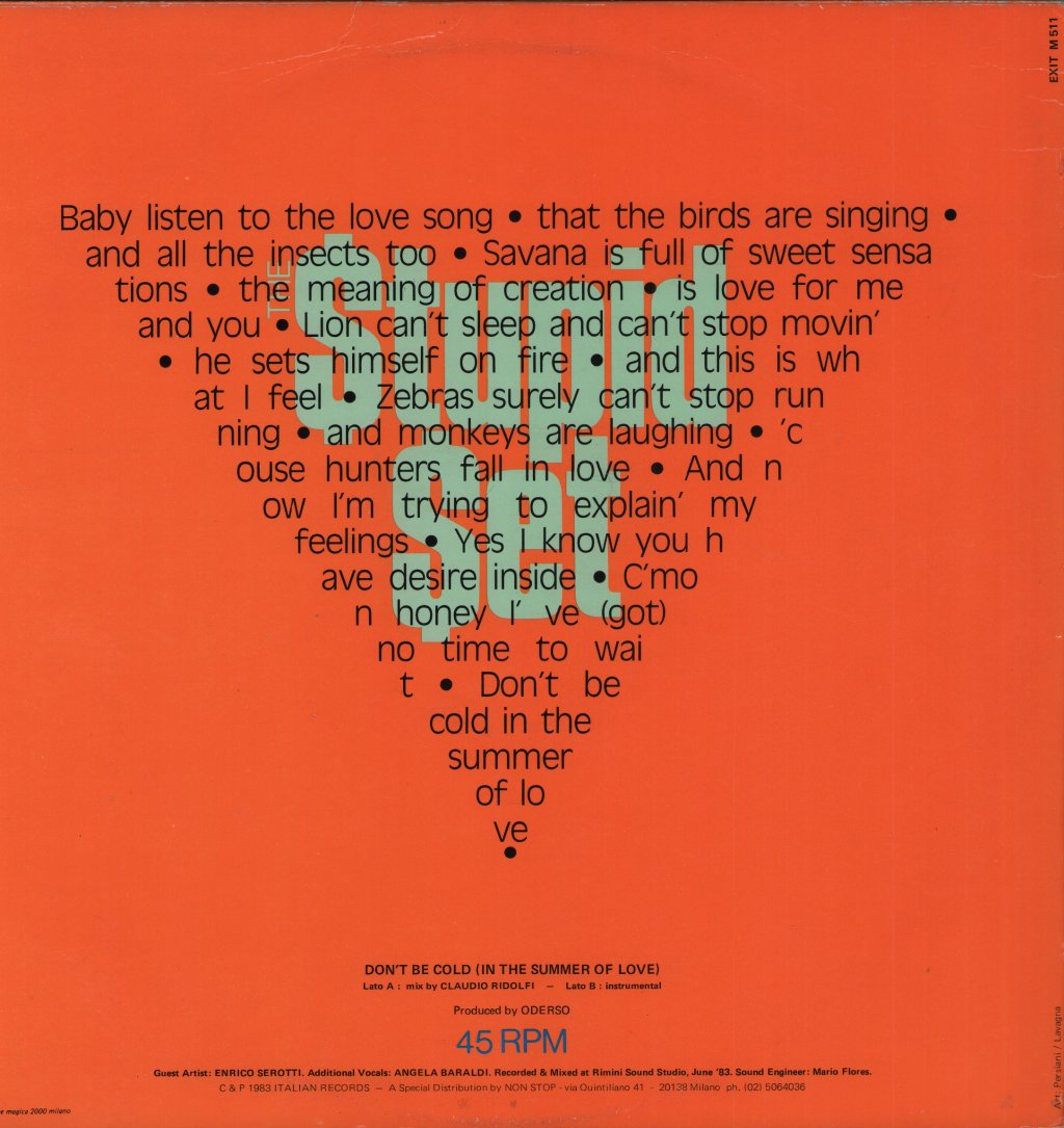 Stupid Set - Don't Be Cold (In The Summer Of Love) - 12 Inch