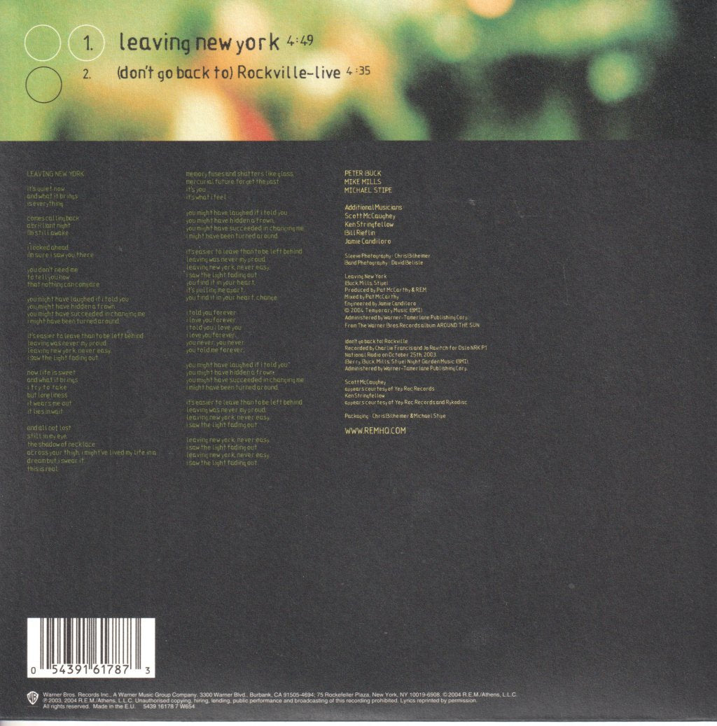 REM - Leaving New York - 7 Inch