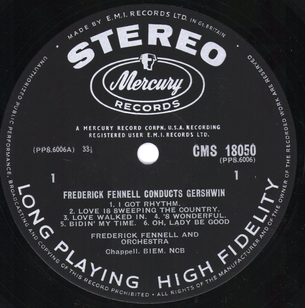 Frederick Fennell And Orchestra - Frederick Fennell Conducts Gershwin - Lp