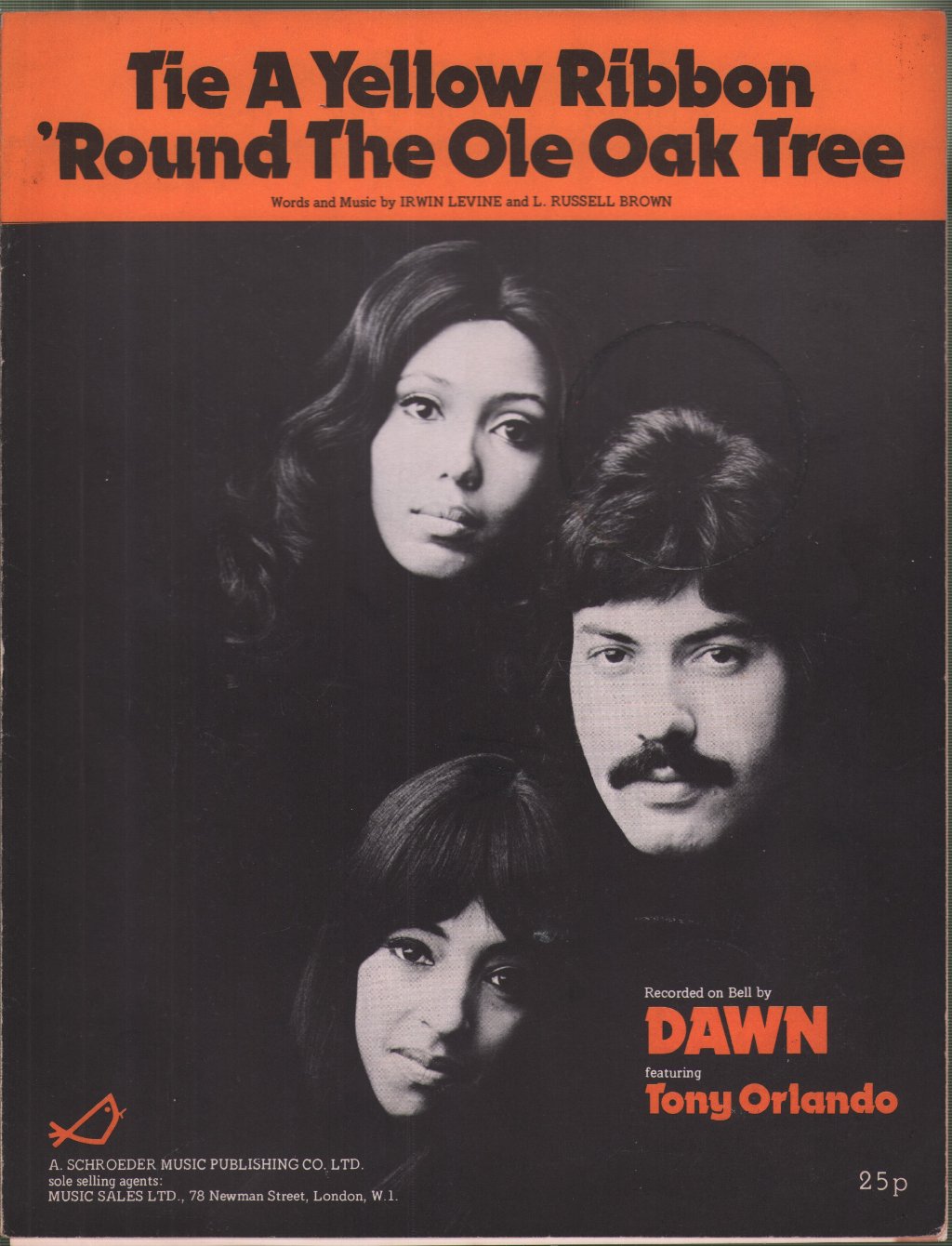 Dawn Featuring Tony Orlando - Tie A Yellow Ribbon 'Round The Old Oak Tree - Sheet Music
