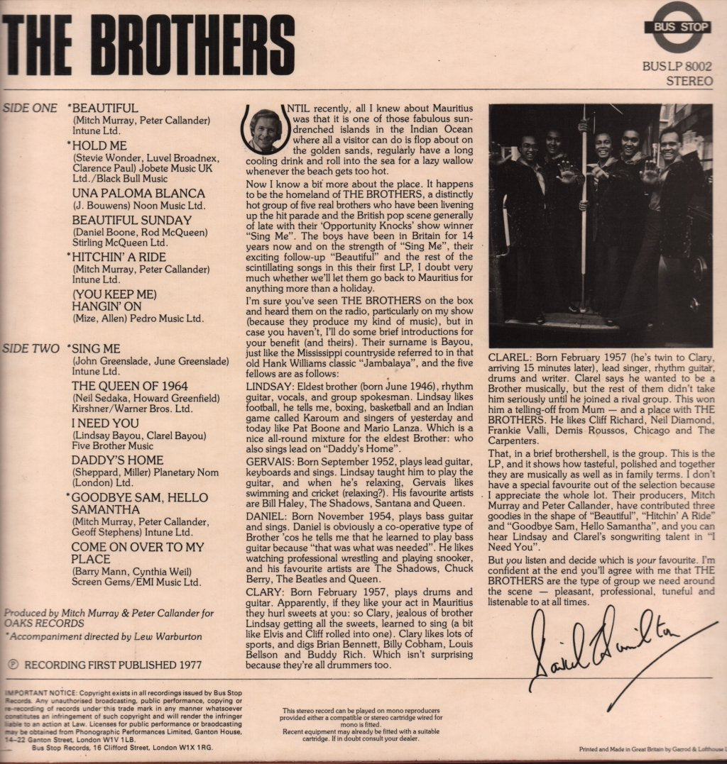 Brothers - Sing Me - Lp