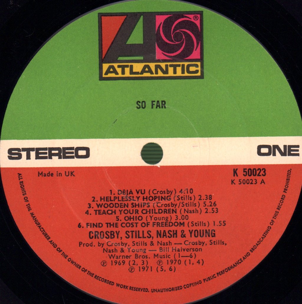 Crosby Stills Nash And Young - So Far - Lp