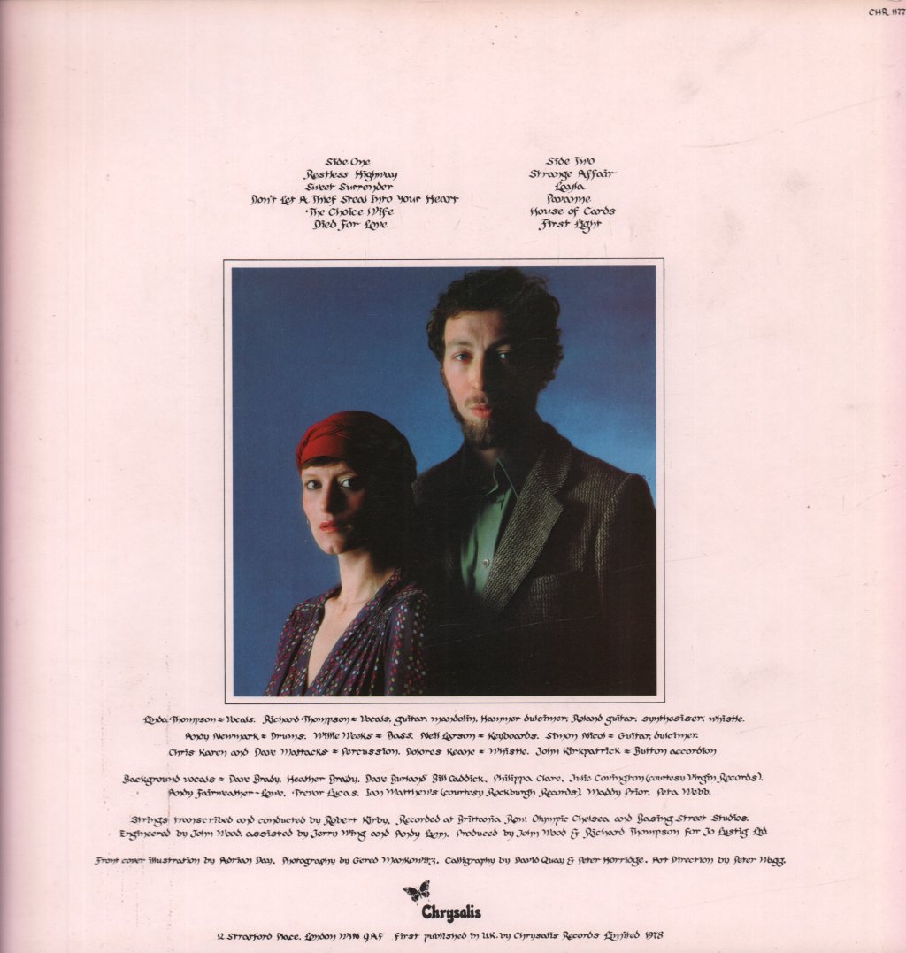 Richard And Linda Thompson - First Light - Lp