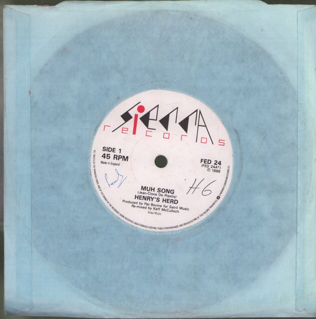 Henry's Herd - Muh Song - 7 Inch