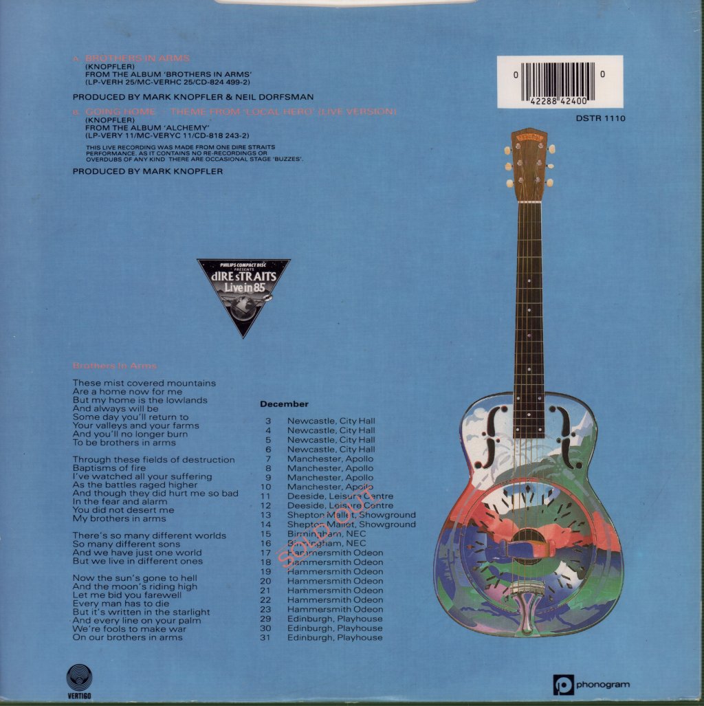 Dire Straits - Brothers In Arms - 10 Inch