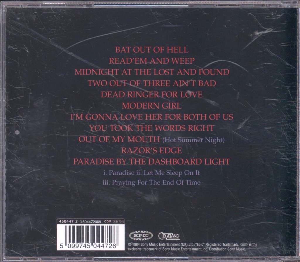 Meat Loaf - Hits Out Of Hell - Cd