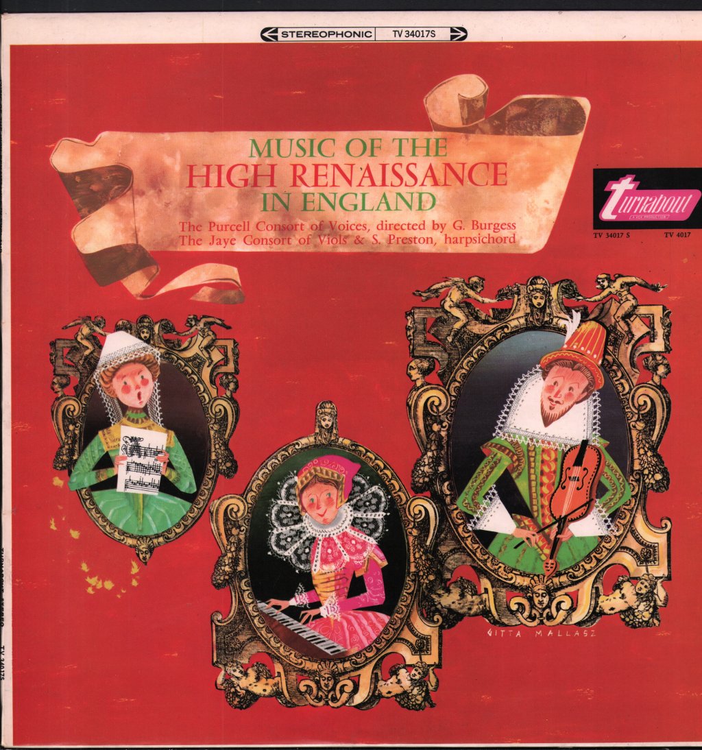 Purcell Consort of Voices / Jaye Consort of Viols - Music Of The High Renaissance In England - Lp