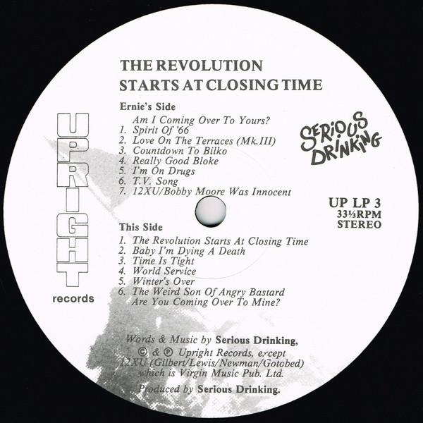 Serious Drinking - Revolution Starts At Closing Time - Lp