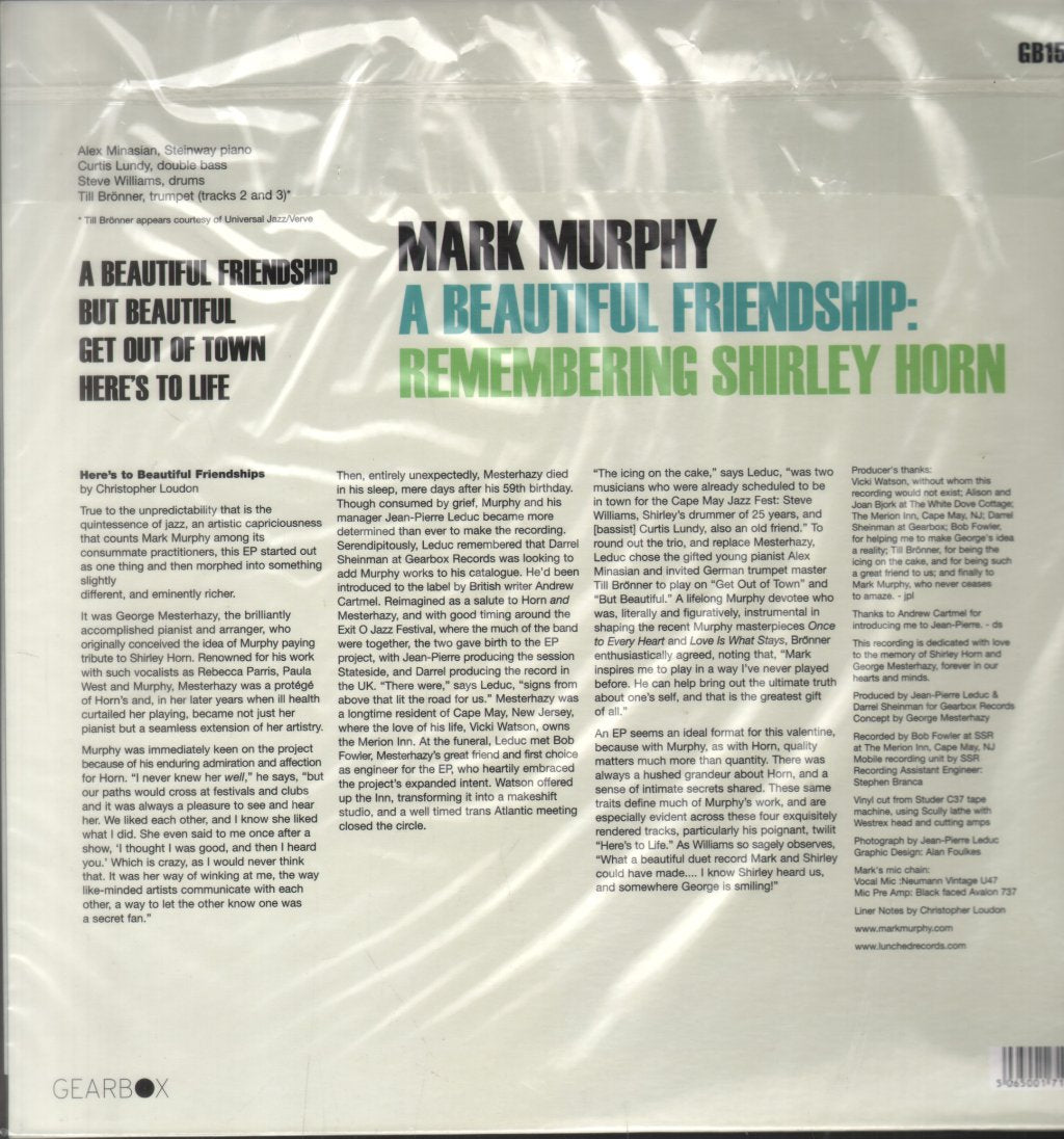 Mark Murphy - A Beautiful Friendship: Remembering Shirley Horn - Lp