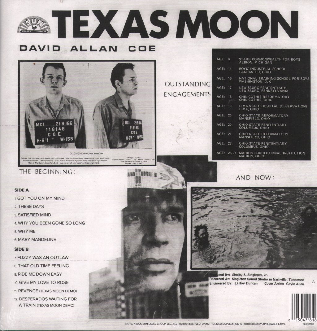 David Allan Coe - Texas Moon (Deluxe Edition) - Lp