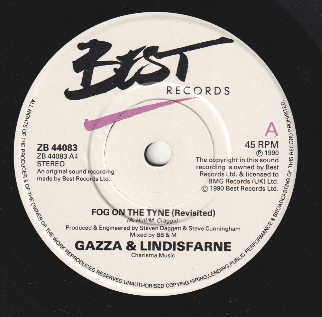 Gazza Featuring Lindisfarne - Fog On The Tyne Revisited - 7 Inch