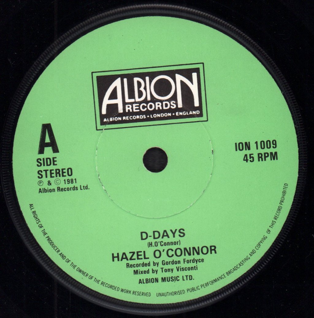 Hazel O'Connor - D-Days - 7 Inch