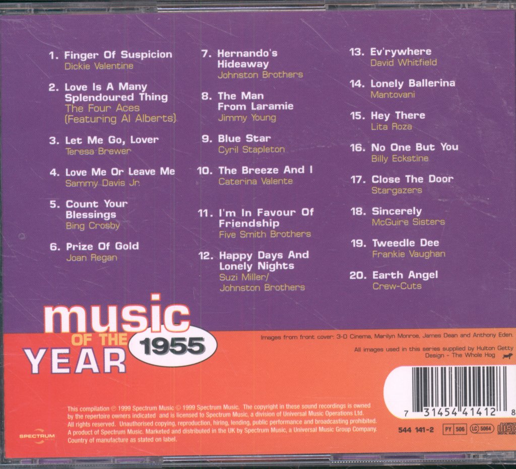 Various Artists - Music of The Year 1955 - Cd
