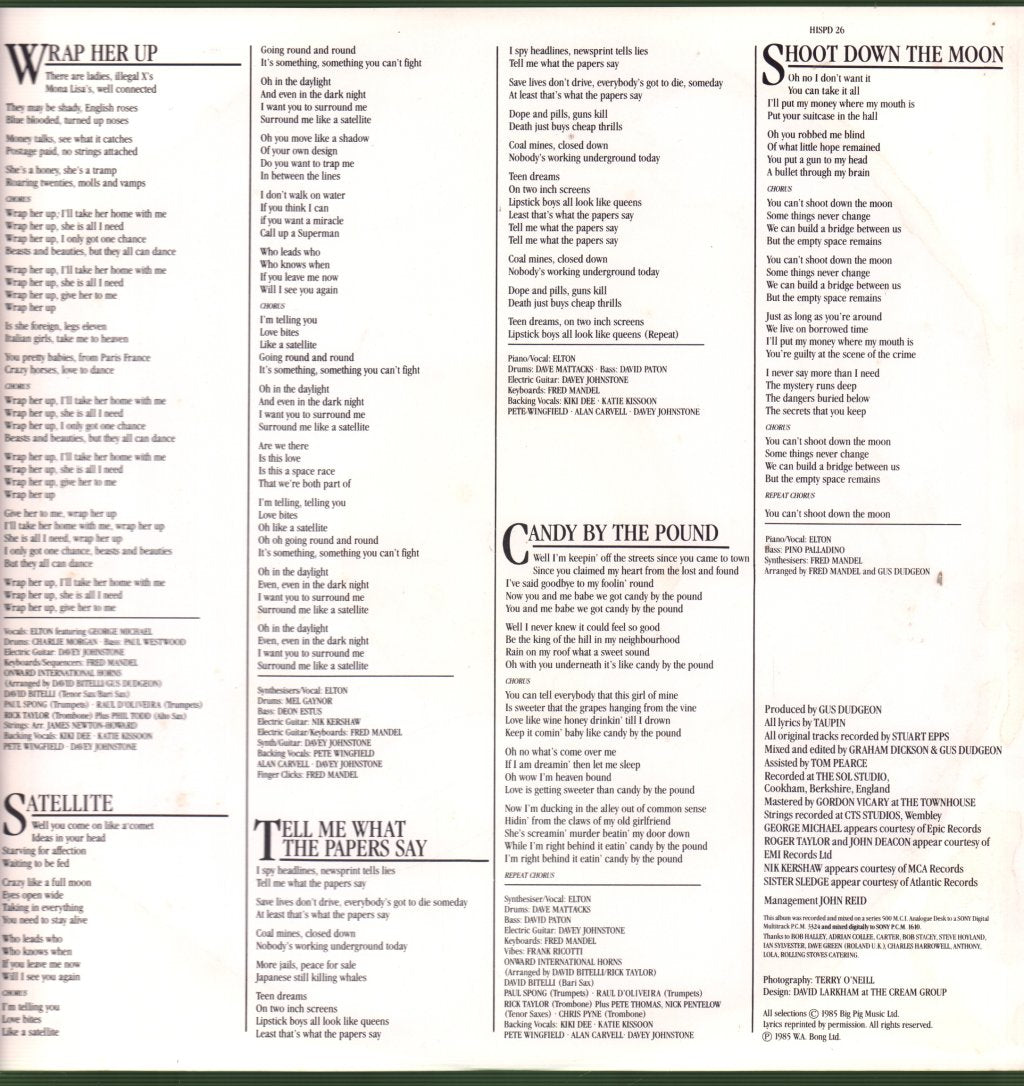 Elton John - Ice On Fire - Lp