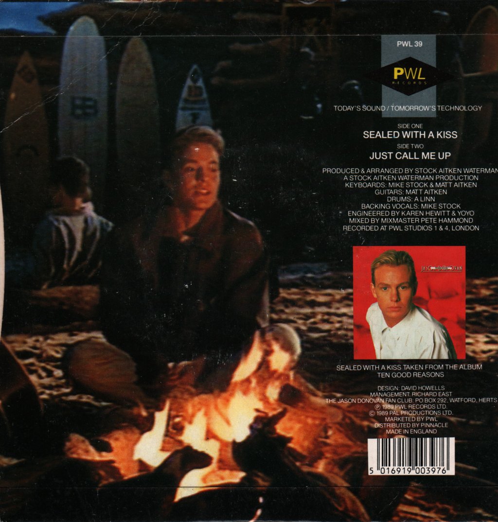 Jason Donovan - Sealed With A Kiss - 7 Inch