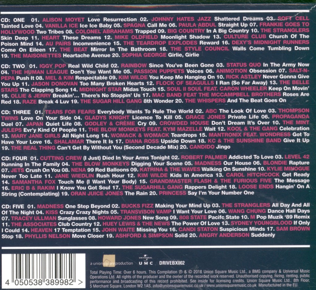 Various Artists - Driven By The 80s (100 Essential Driving Songs) - Cd Set
