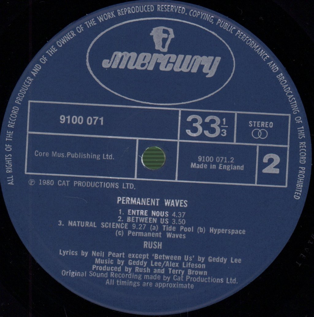 Rush - Permanent Waves - Lp