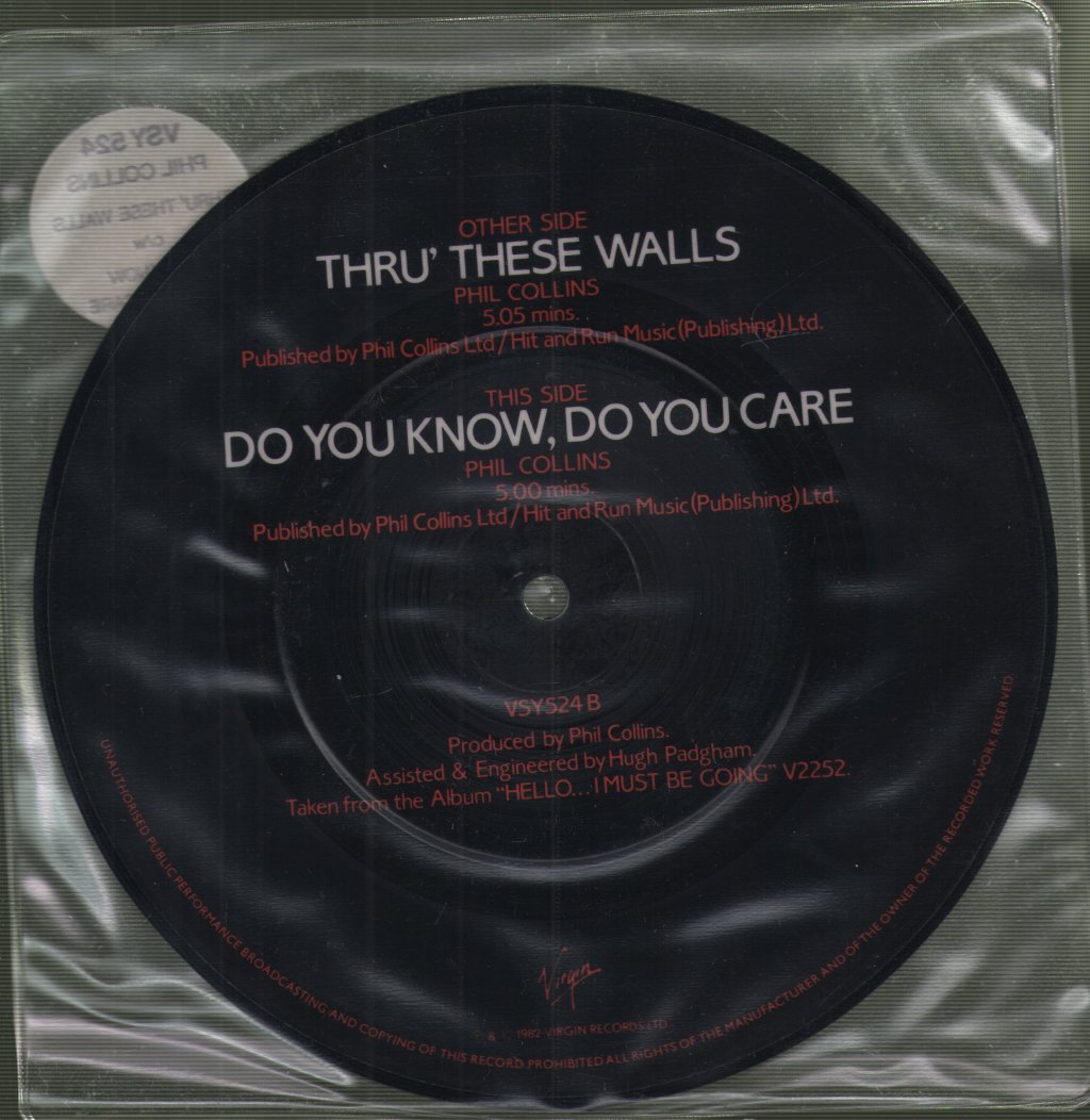 Phil Collins - Thru These Walls - 7 Inch