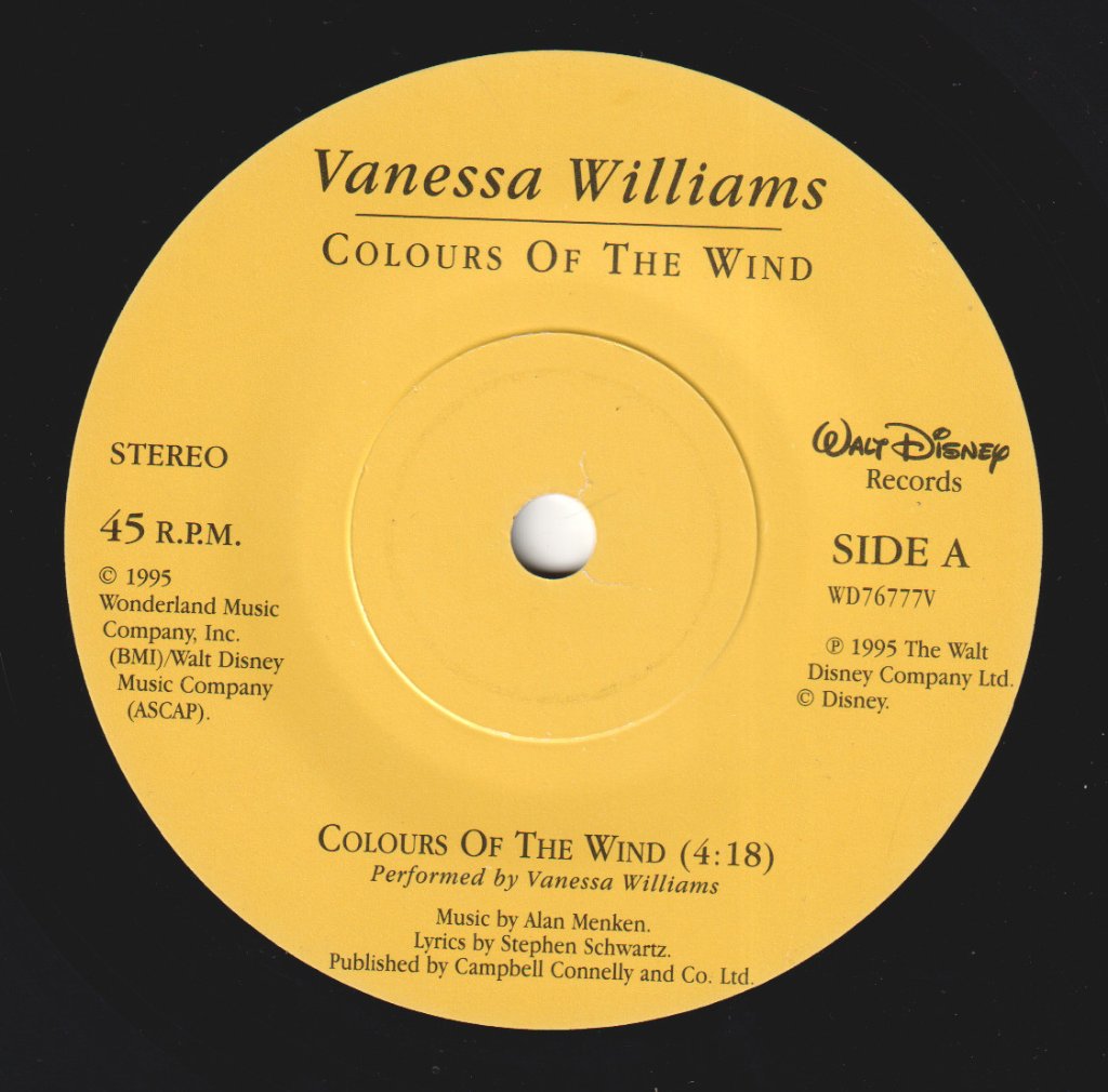 Vanessa Williams - Colours Of The Wind - 7 Inch