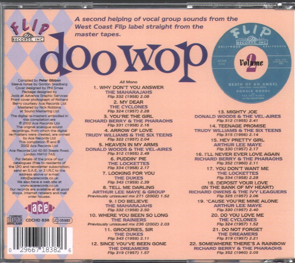 Various Artists - Flip Doo Wop Volume 2 - Cd