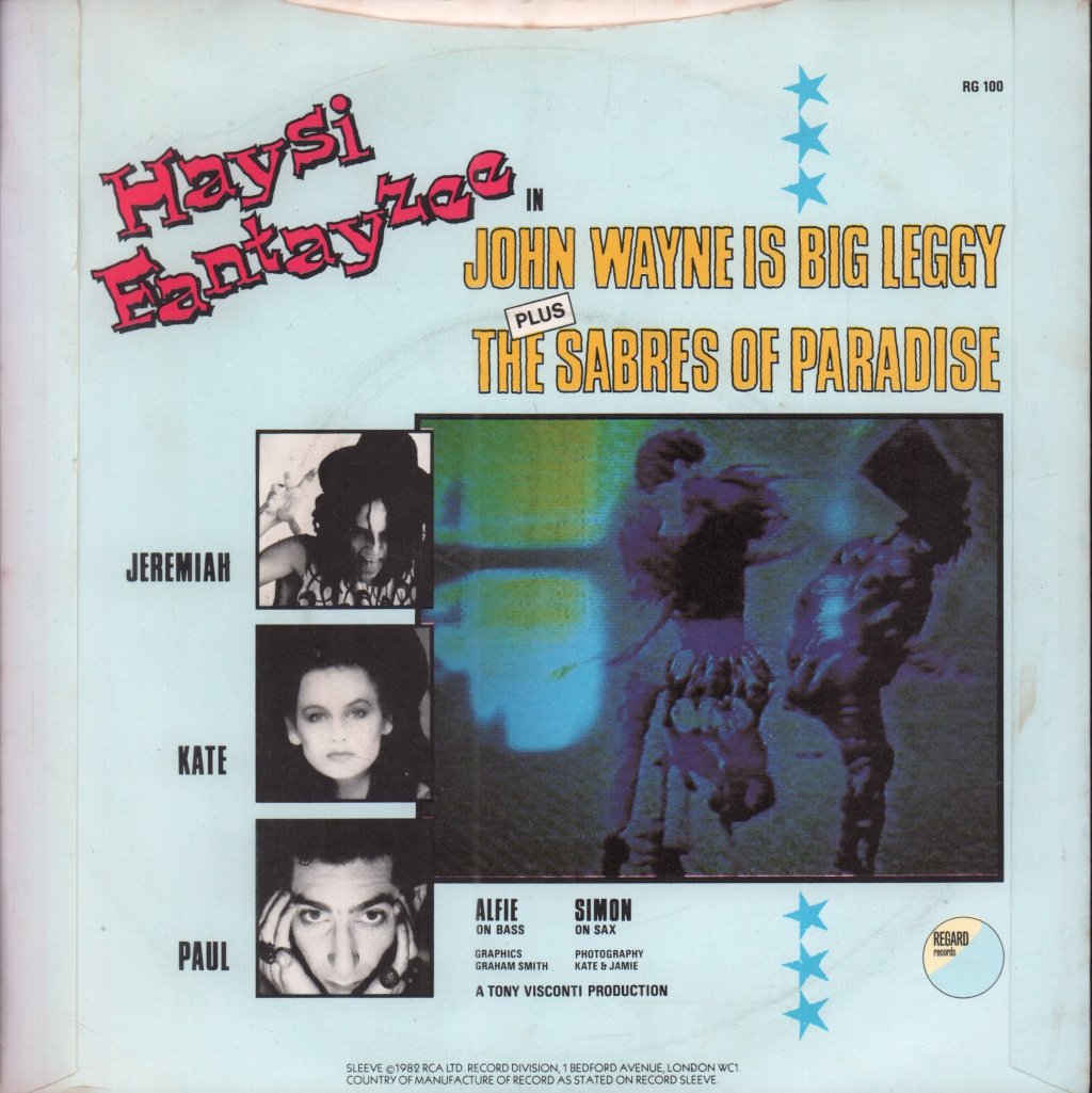 Haysi Fantayzee - John Wayne Is Big Leggy - 7 Inch