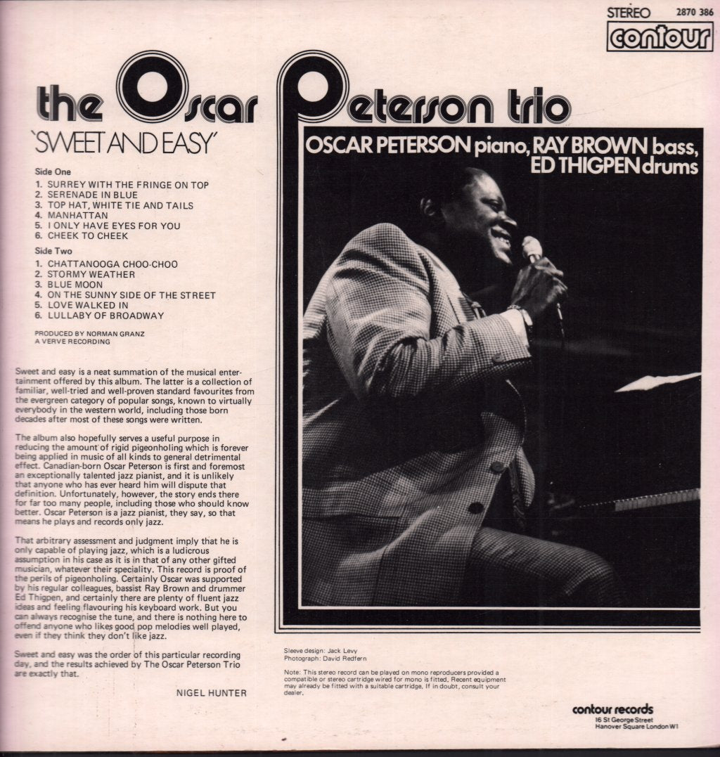 Oscar Peterson Trio - Sweet And Easy - Lp