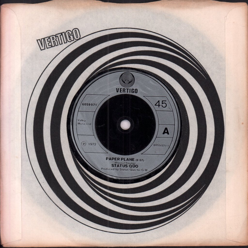 Status Quo - Paper Plane - 7 Inch