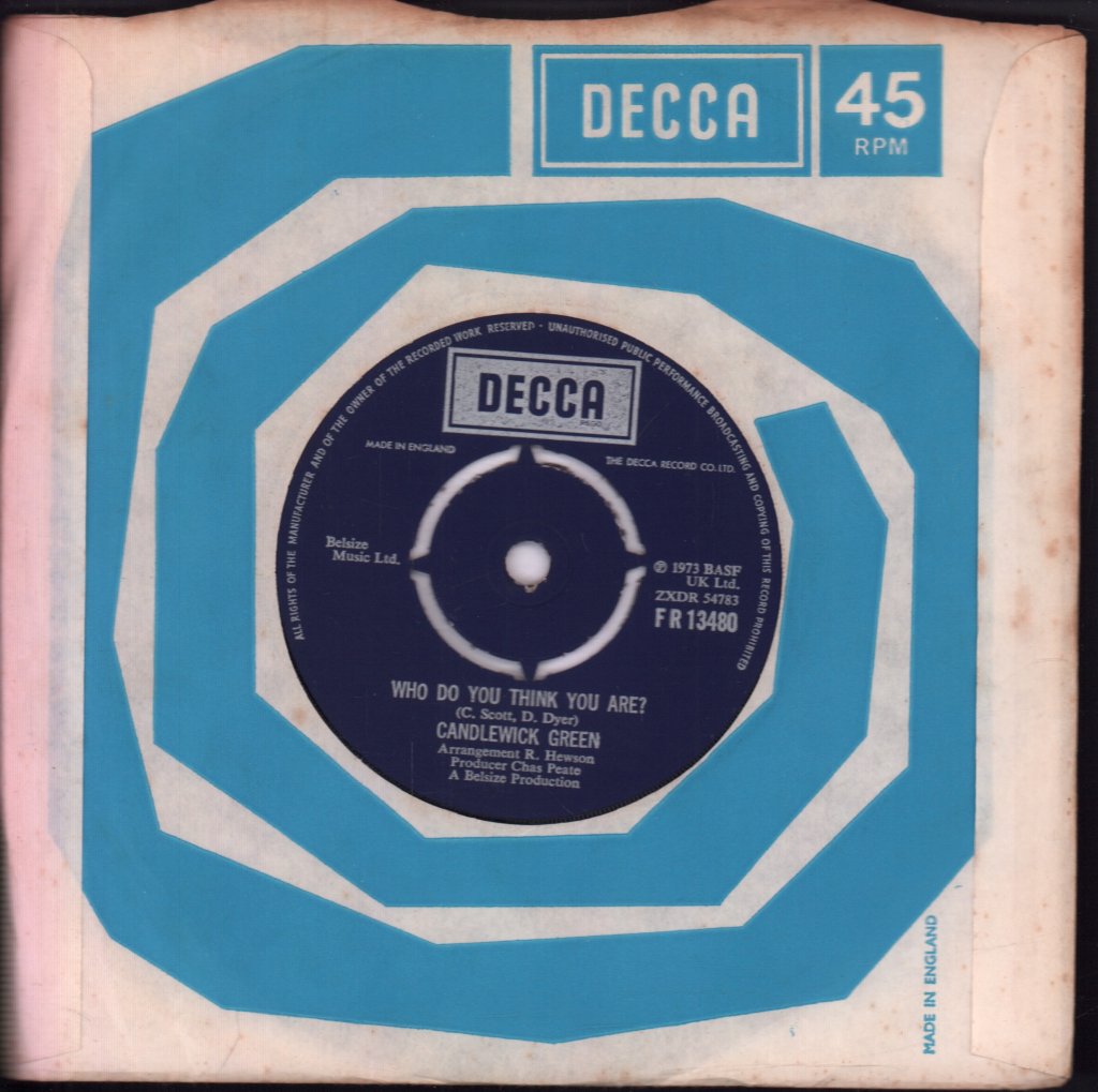Candlewick Green - Who Do You Think You Are - 7 Inch