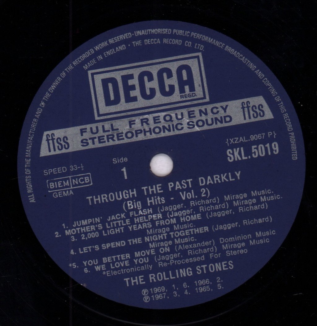 Rolling Stones - Through The Past Darkly Big Hits Vol 2 - Lp