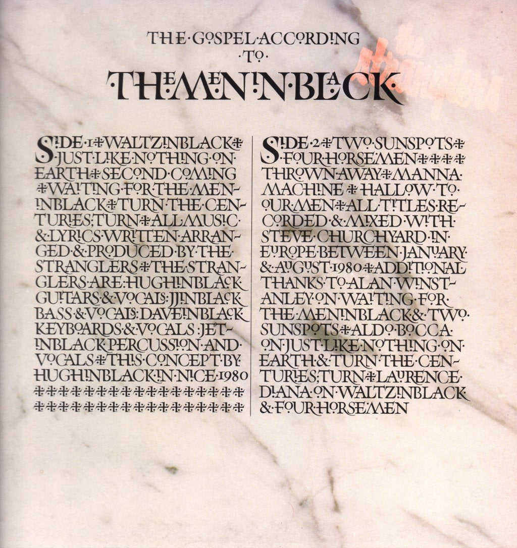 Stranglers - Gospel According To The Meninblack - Lp