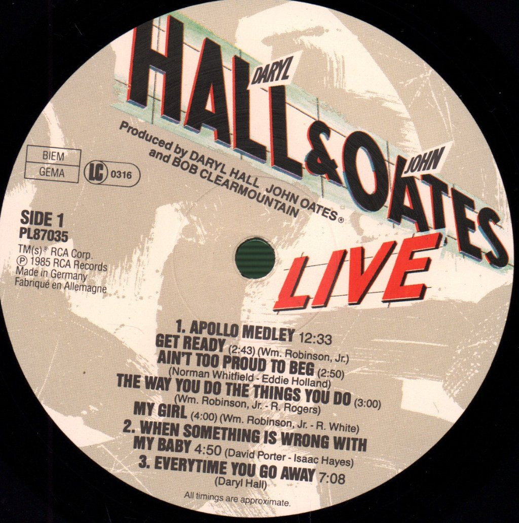 Hall And Oates - Live At The Apollo - Lp