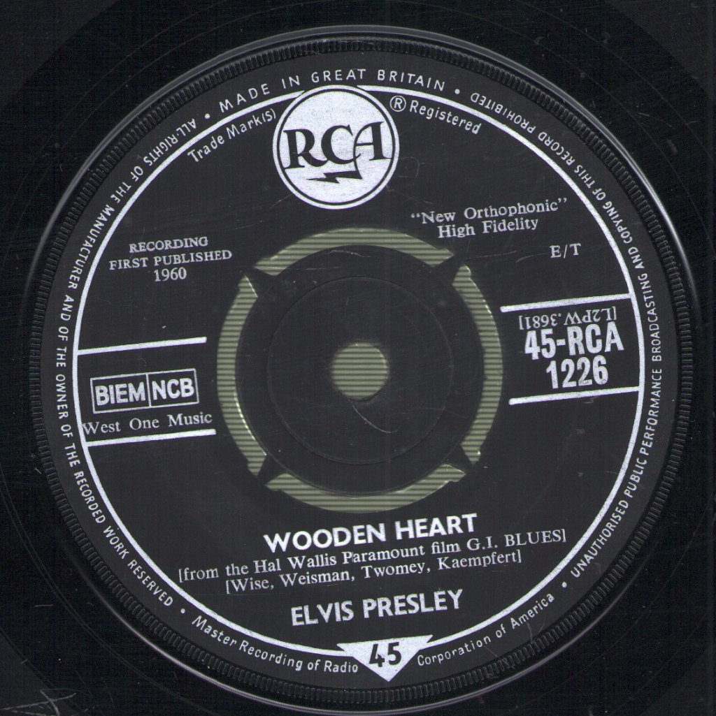 Elvis Presley - Wooden Heart - 7 Inch