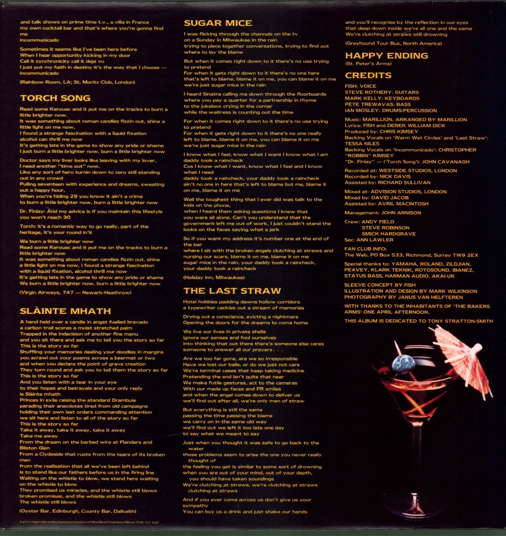 Marillion - Clutching At Straws - Lp
