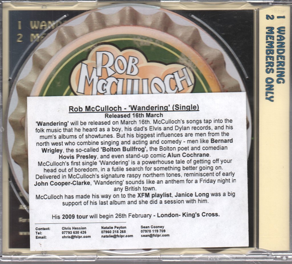 Rob Mcculloch - Wandering - Cd