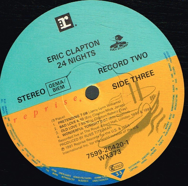 Eric Clapton - 24 Nights - Double Lp