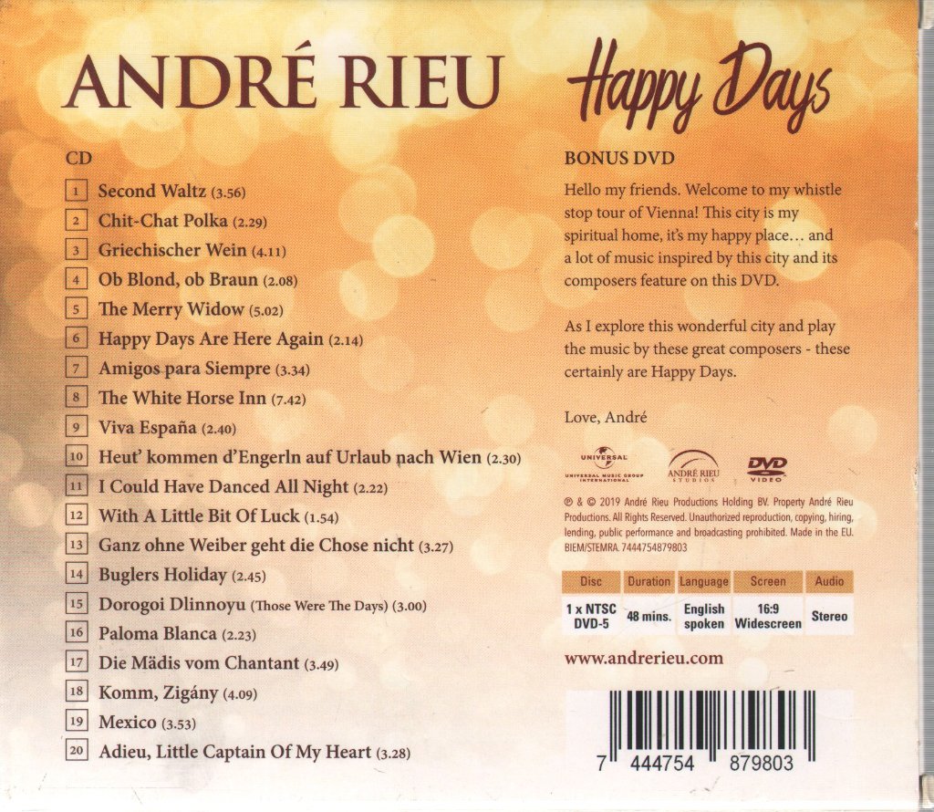 André Rieu - Happy Days - Cd