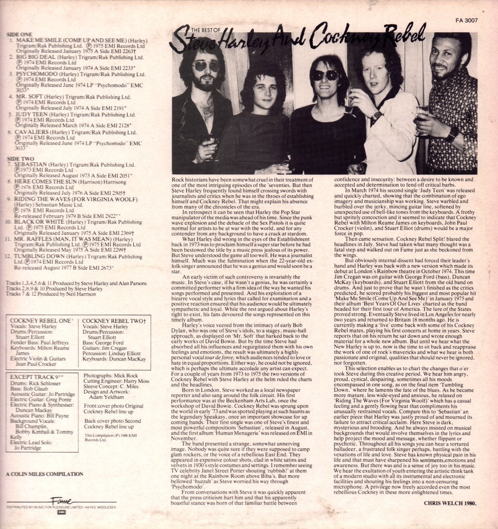 Steve Harley And Cockney Rebel - Best Of - Lp