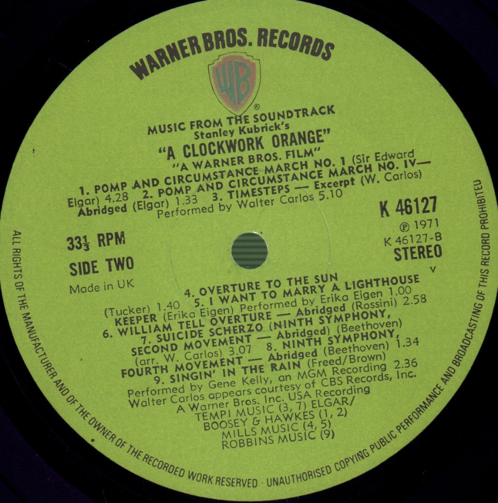 Various Artists - A Clockwork Orange (Music From The Soundtrack) - Lp