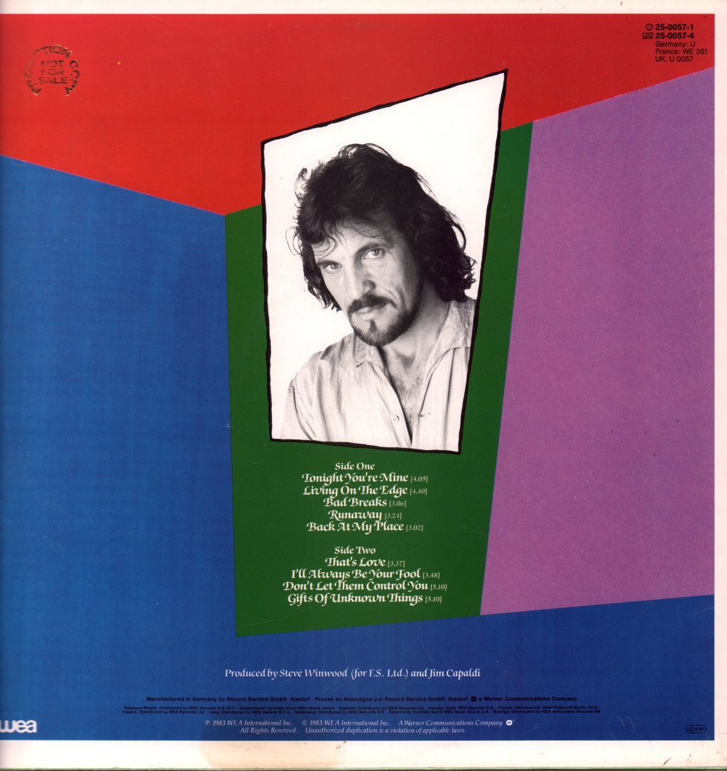 Jim Capaldi - Fierce Heart - Lp