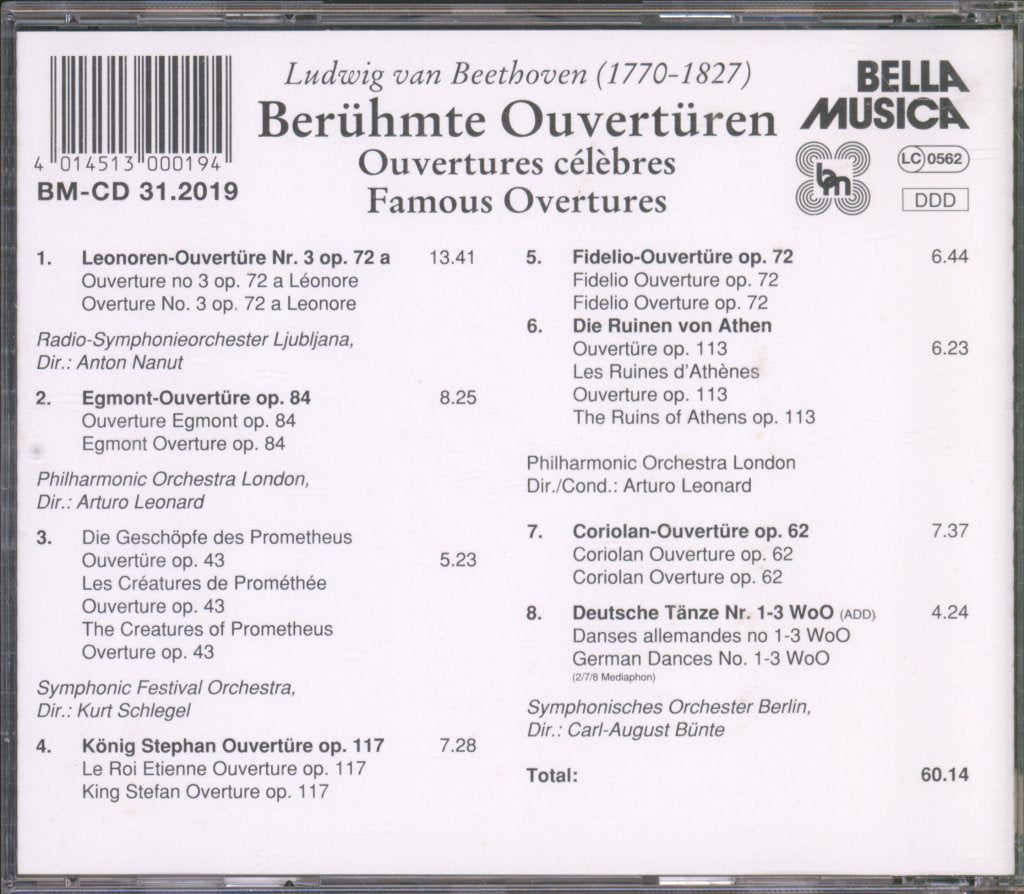 Various Artists - Berühmte Ouvertüren - Cd