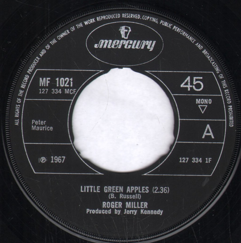 Roger Miller (Country) - Little Green Apples - 7 Inch