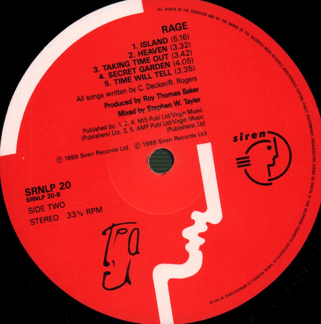 T'PAU - Rage - Lp