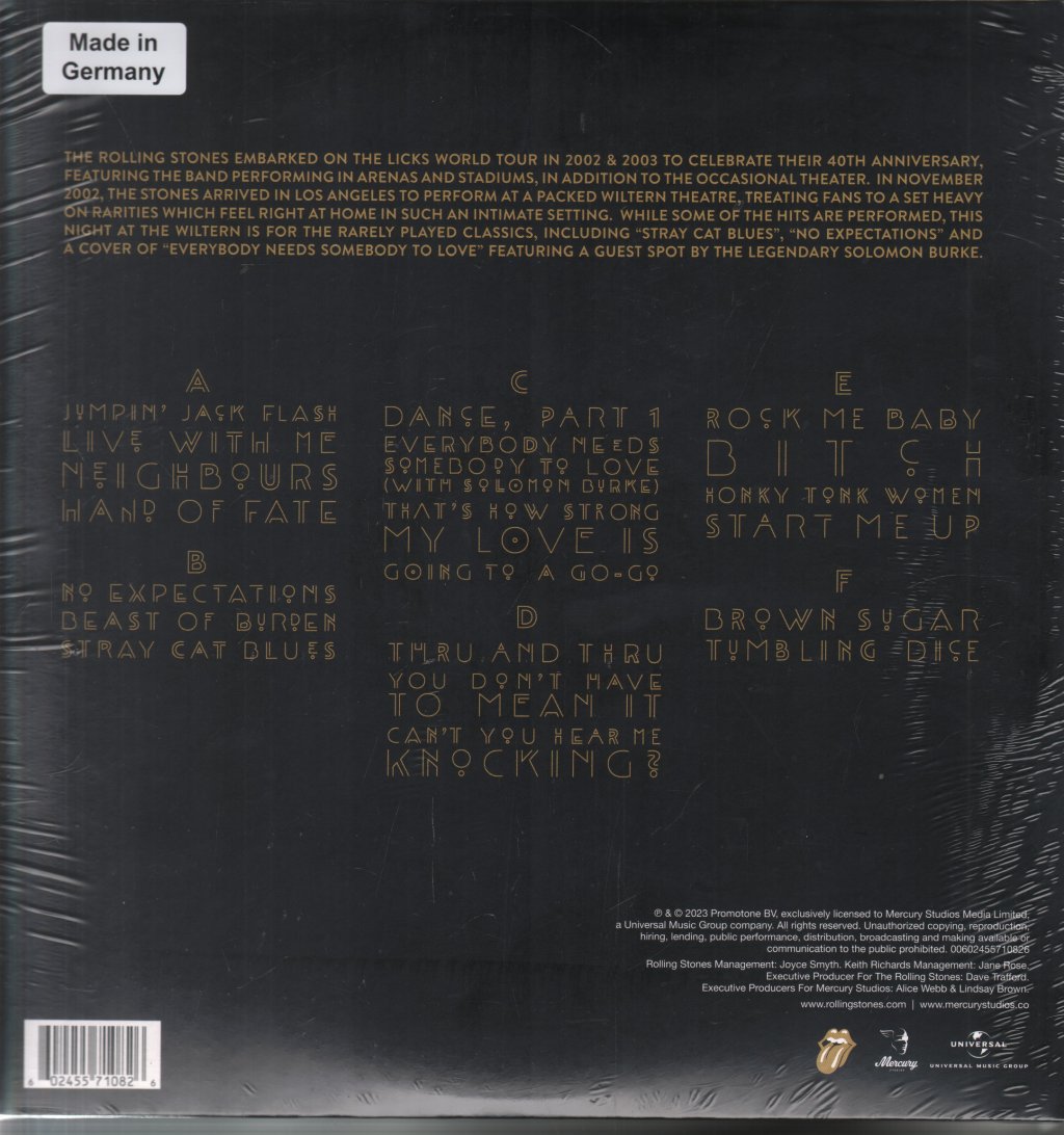 Rolling Stones - Live At The Wiltern - Triple Lp
