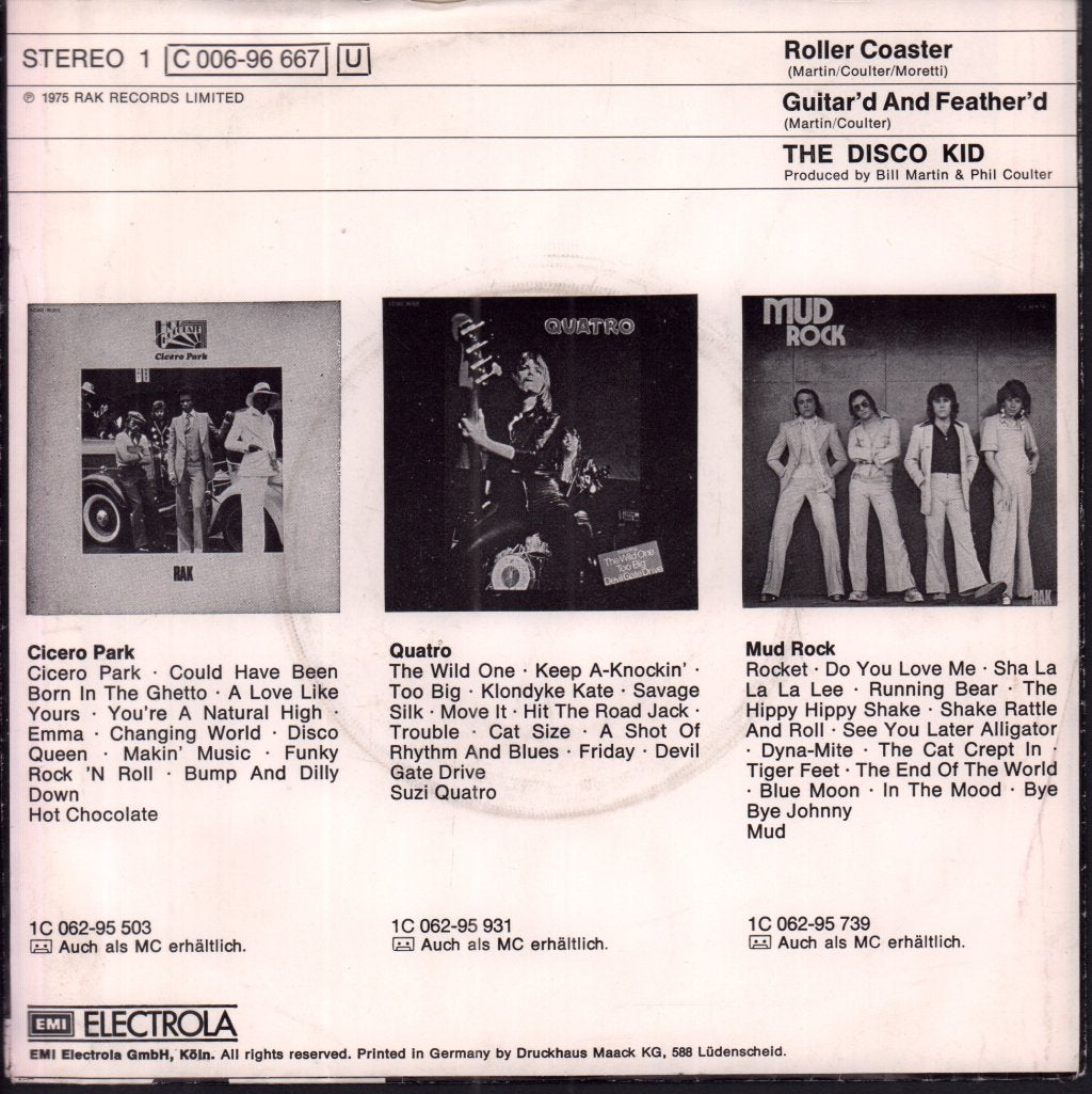 Disco Kid - Roller Coaster - 7 Inch