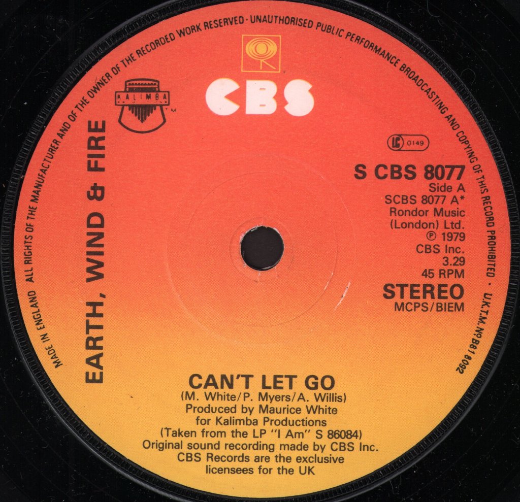 Earth Wind And Fire - Can't Let Go - 7 Inch