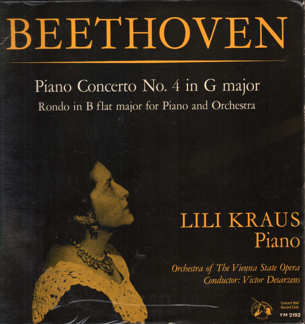 Lili Kraus - Beethoven - Piano Concerto No. 4 in G Major - Lp