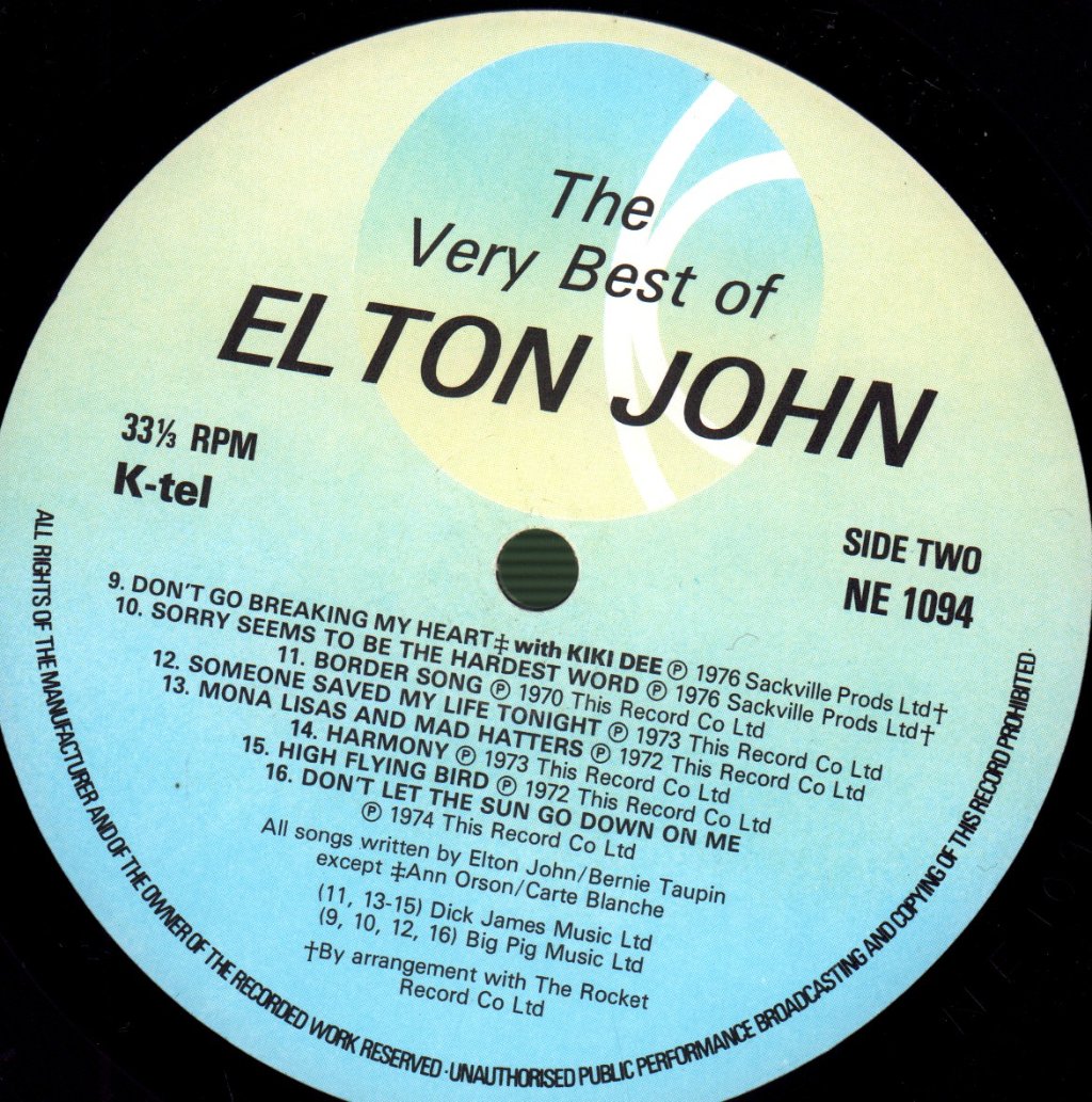 Elton John - Very Best Of - Lp